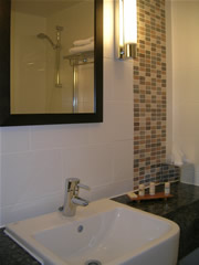 Hotel Interior Designer Potters Heron Hotel, Romsey. Bathroom